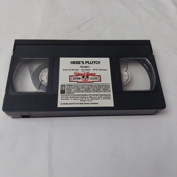 Walt Disney Cartoon Classics Volume 5 Here's Pluto VHS Video Tape 1991 - Picture 6 of 6